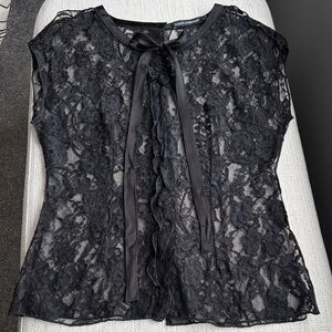 Dolce and Gabbana Black Lace Top